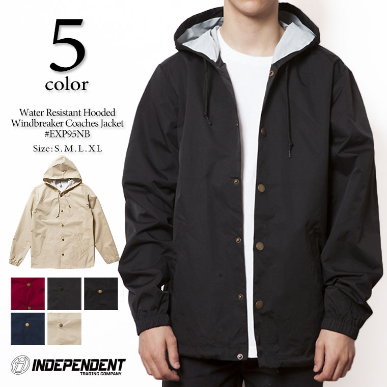 INDEPENDENT フード付きスウェット 楽天市場】フード付きコーチジャケット【INDEPENDENT TRADING