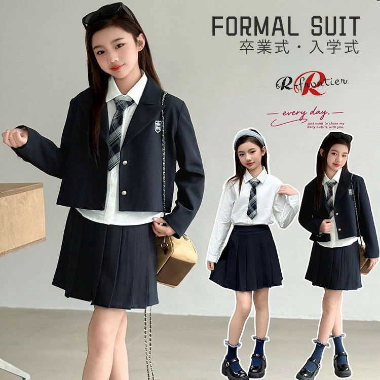 ★新作登場 なんちゃって制服 セット 卒業式 小学校女子 卒業式 スーツ 女の子 卒服 女の子 小学生 韓国 制服 スカートスーツ 制服 中学生 ブレザー 150 160 JK 入学式 スーツ 女の子 卒服 女子 ジャケット 白シャツ スカート ピアノ発表会 子供 フォーマル スーツ