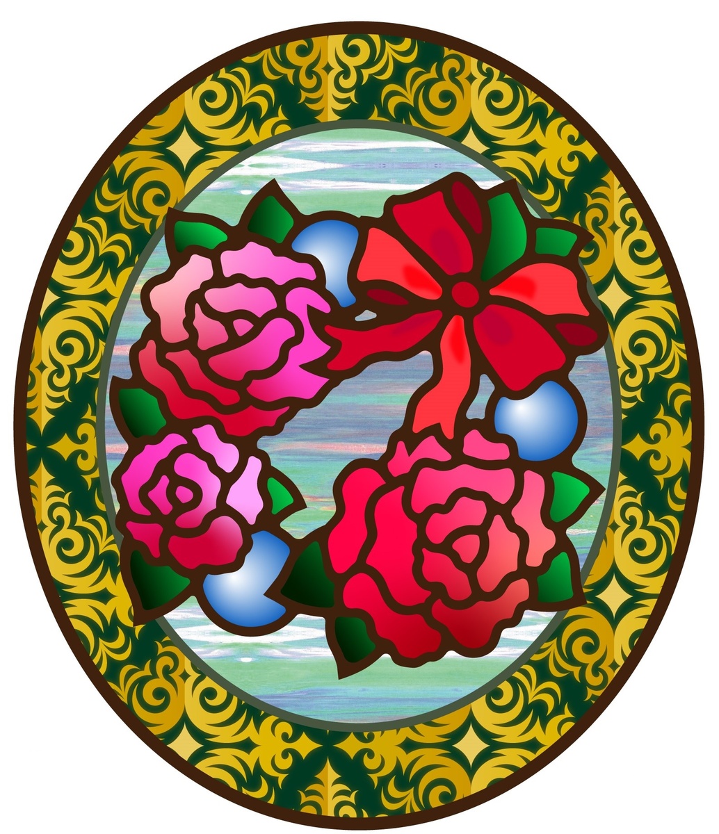 楽天市場】ローズ スクエアステンドグラスキルト キットLazoオリジナル