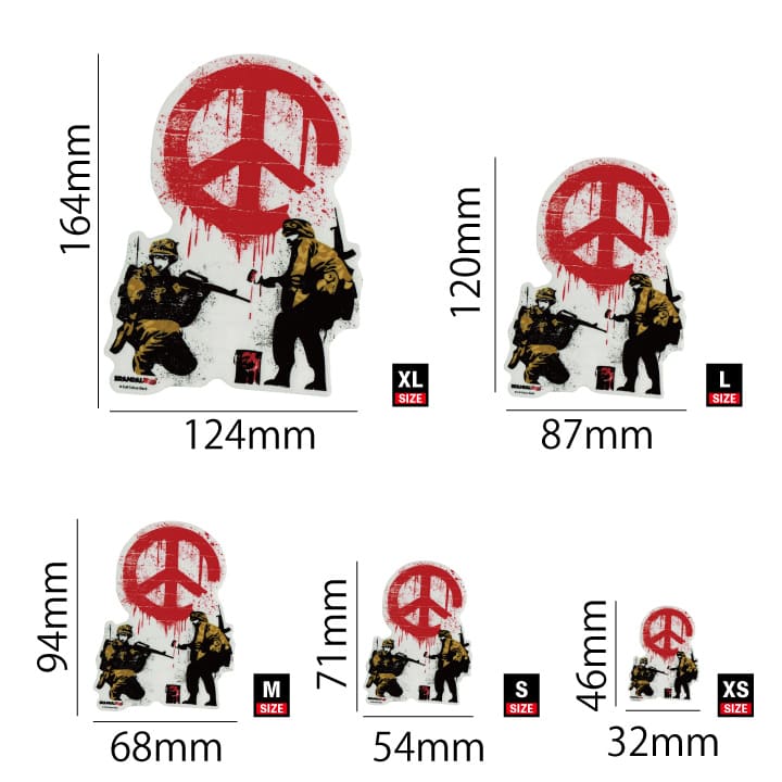 楽天市場 ステッカー 車 かっこいい ブランド おしゃれ スマホ バンクシー Cnd Soldiers 005 Xl クリア ワッペン通販 ワッペンストア