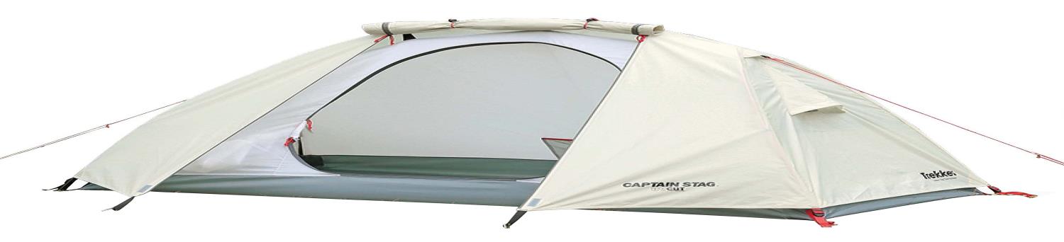 キャプテンスタッグ(CAPTAIN STAG) テント ソロテント 1人用 【サイズ/210×140×H110cm パッキングサイズ/39×18×18cm】 UV・PU加工 キャリーバッグ付き トレッカー UA-40 ホワイト|LB77店