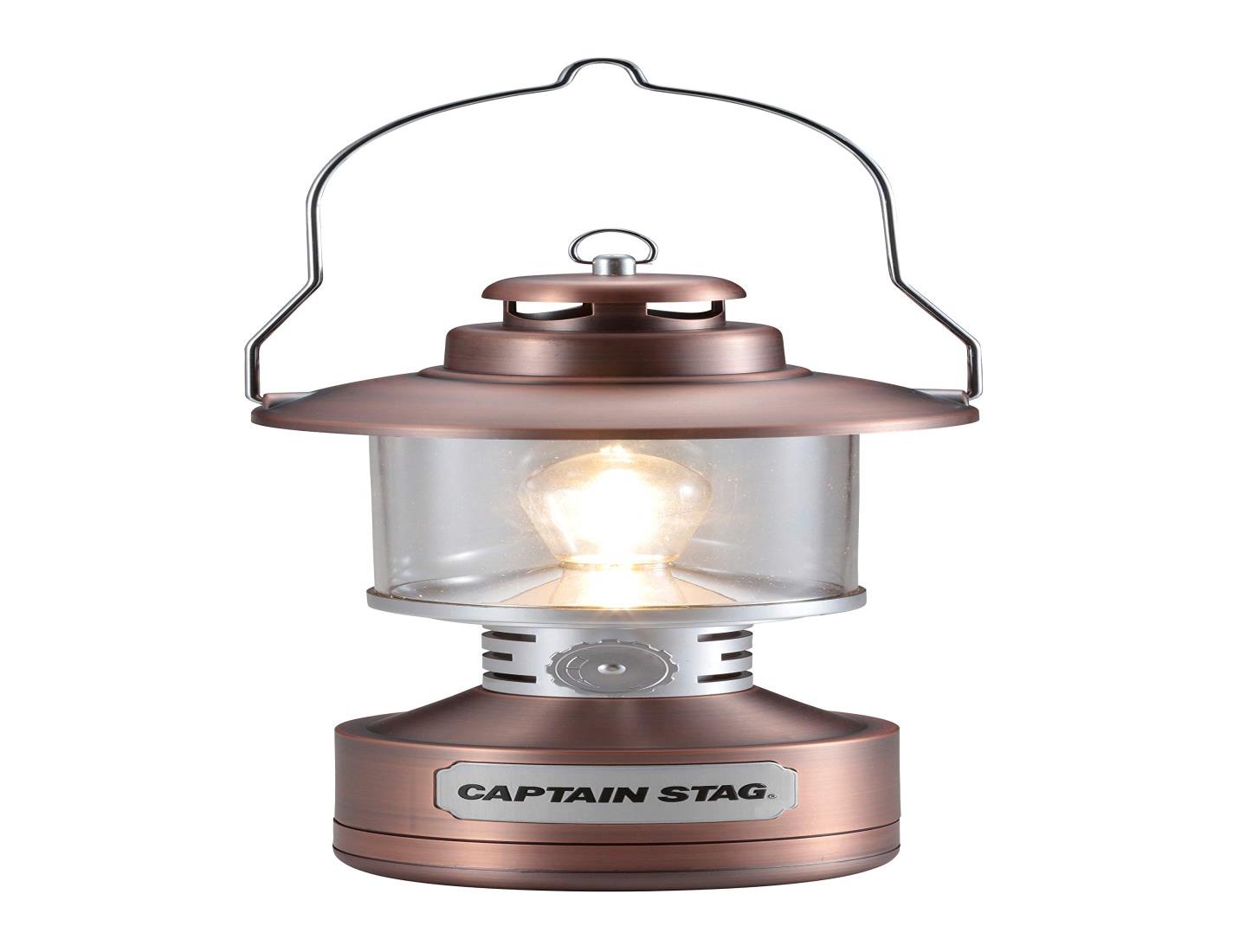 キャプテンスタッグ(CAPTAIN STAG) 提灯 点火装置 点火装置 ツイン点火装置 LED 提灯 【 明るさ15-110lm / 点灯第四次元8-300第四次元 】 ステンドグラス風腰かけ付き添い人 アンティーク UK-4057