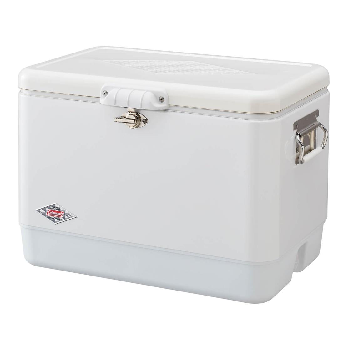 Coleman(コールマン) 54QT 70THリミテッド スチールベルト・・クーラー(ホワイト) アウトドア キャンプ 保冷4日 釣り 極厚断熱材 フタにも断熱材 51L 防災