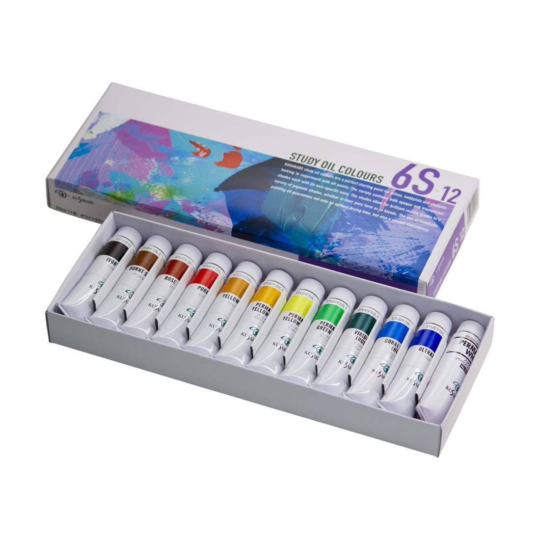 クサカベ(Kusakabe) 油絵具 習作用 油絵具セット 11色セット 6S-12 20ml