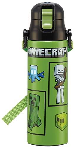 スケーター 吸い筒 580ml Minecraft マイン手工芸品 直飲み ステンレス鋼 運動競技瓶 SDC6N-A