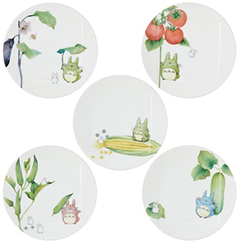 Noritake ノリ竹 お皿書き割り（絵うつり変わり） 15.5糎 となりのトトロ 蔬菜つづき物 陰電子範囲相応う 食洗機相応う 5枚 ファインポーセレン VF9931A/1704-15