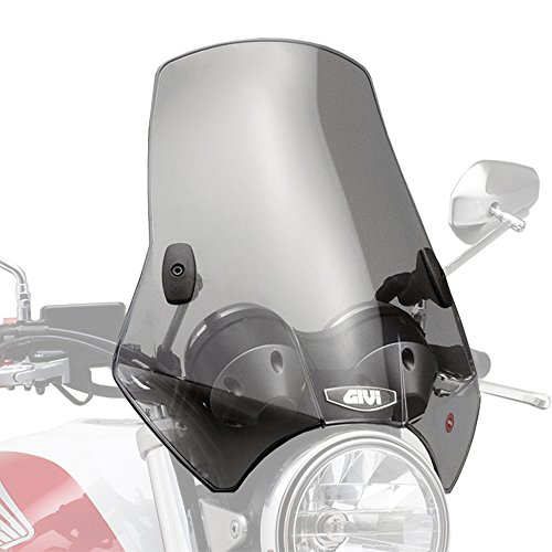 GIVI (ジビ) バイク用 スクリーン 汎用(バーハンドルクランプ) セミスモーク A660 中型ウインドスクリーン 93957