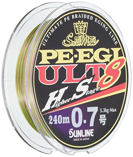 サンライン(SUNLINE) PEライン ソルティメイト PEエギ ULT HS8 240m 0.6号 4.5kg 8本 ホワイト・ピンク・ライトグリーン