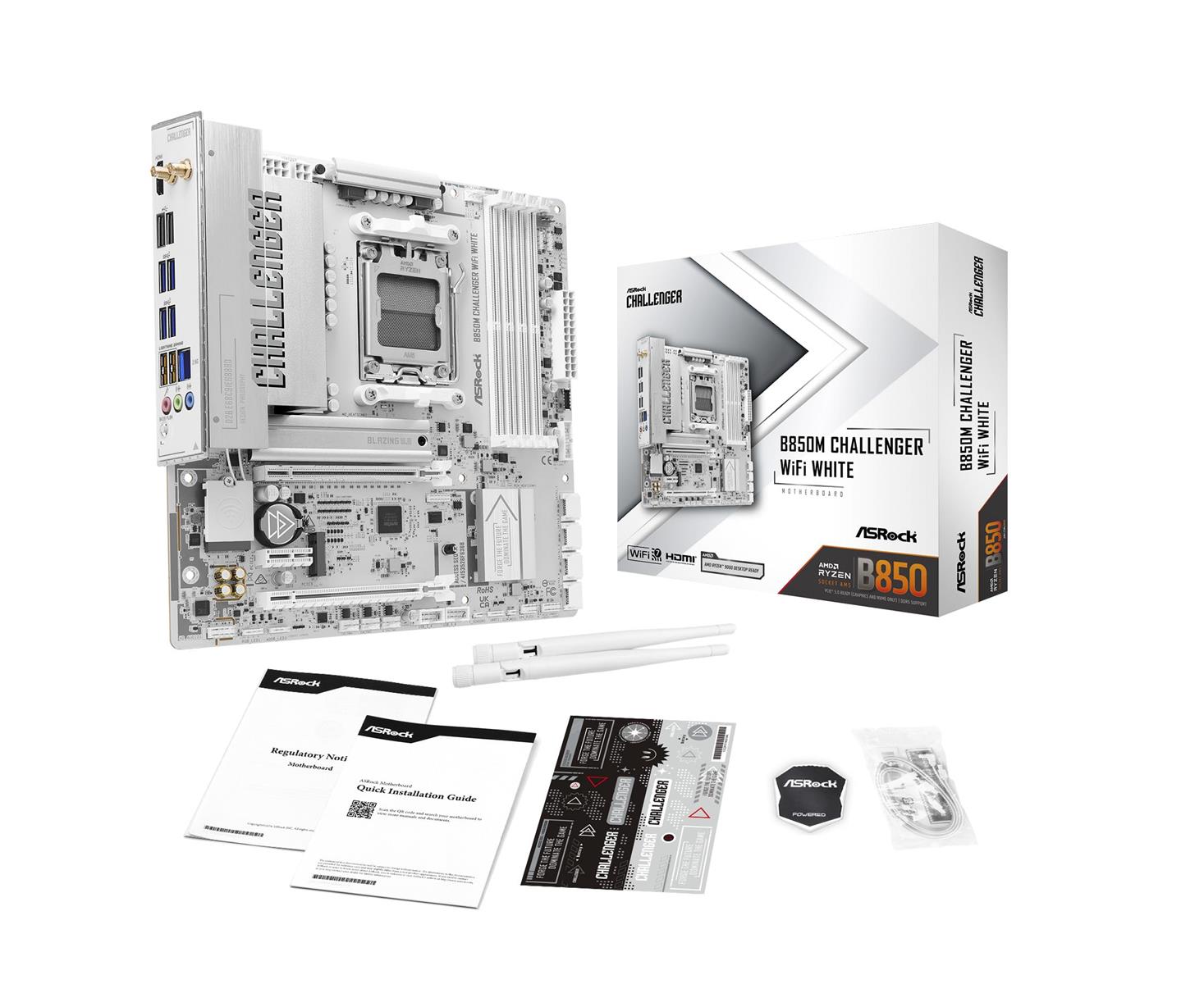 ASRock B850M Challenger WiFi White Micro-ATXマザーボード MB6994|LB77店