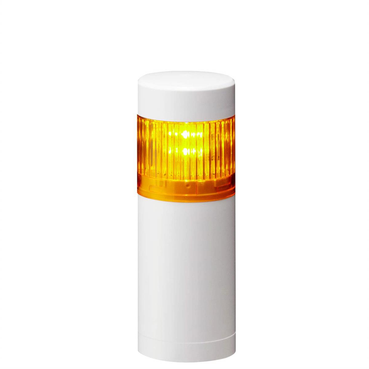 パトライト/PATLITE 積層信号灯 シグナル・タワー LR5-102WJNW-Y DC24V Φ50 1段式 黄色 点滅無/ブザー無 直付け キャブタイヤケーブル
