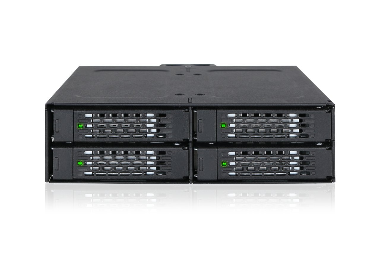 ICYDOCK ToughArmor 4 x 2.5インチ SATA HDD/SSD 搭載用リムーバブルケース 5.25インチベイサイズ | MB607SP-B｜LB77店