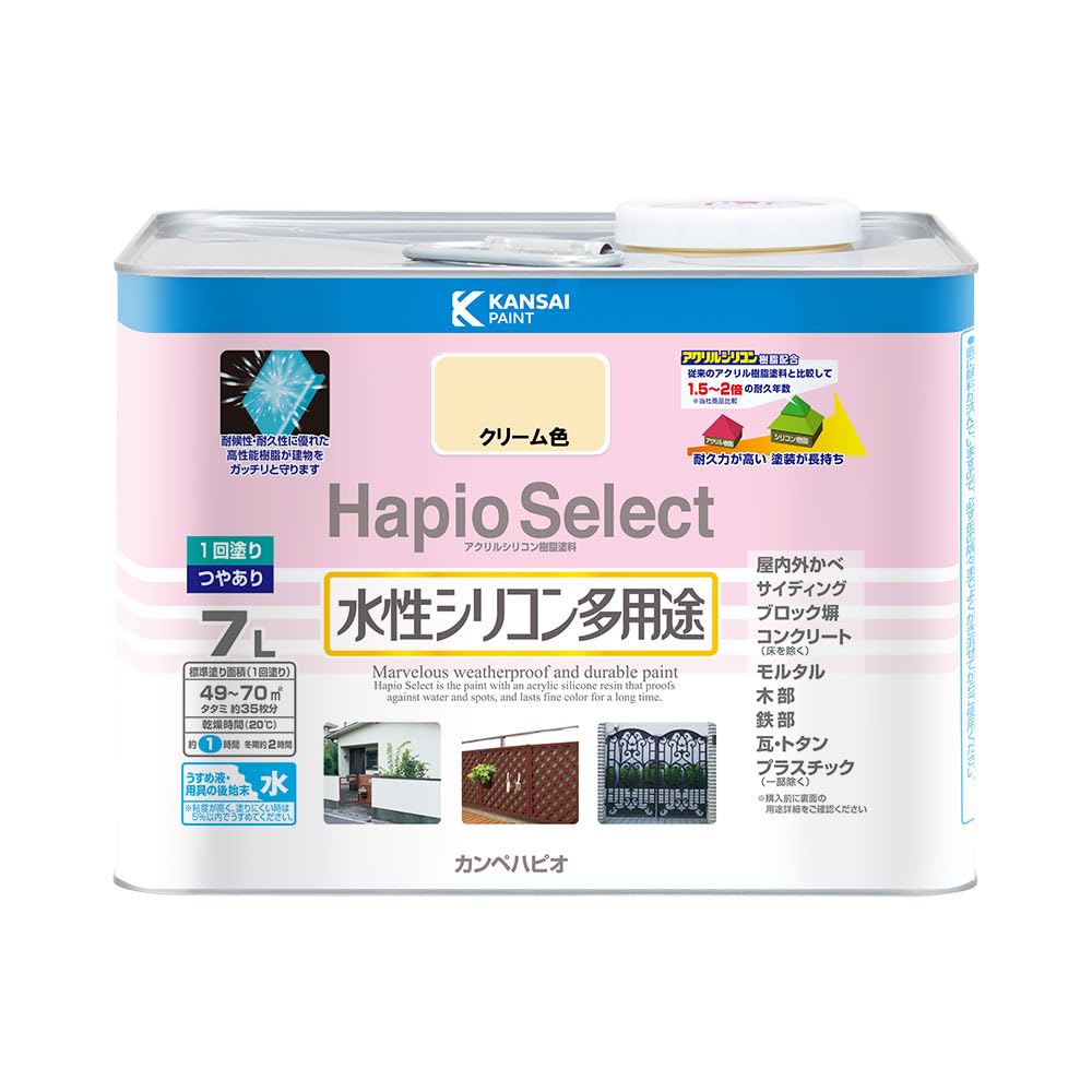 カンペハピオ えの具 えの具 水溶性 つやあり 皮膚軟化剤色 7L 水溶性ケイ素樹脂多役立つこと 日本製 ハピオセレクト 00017650111070