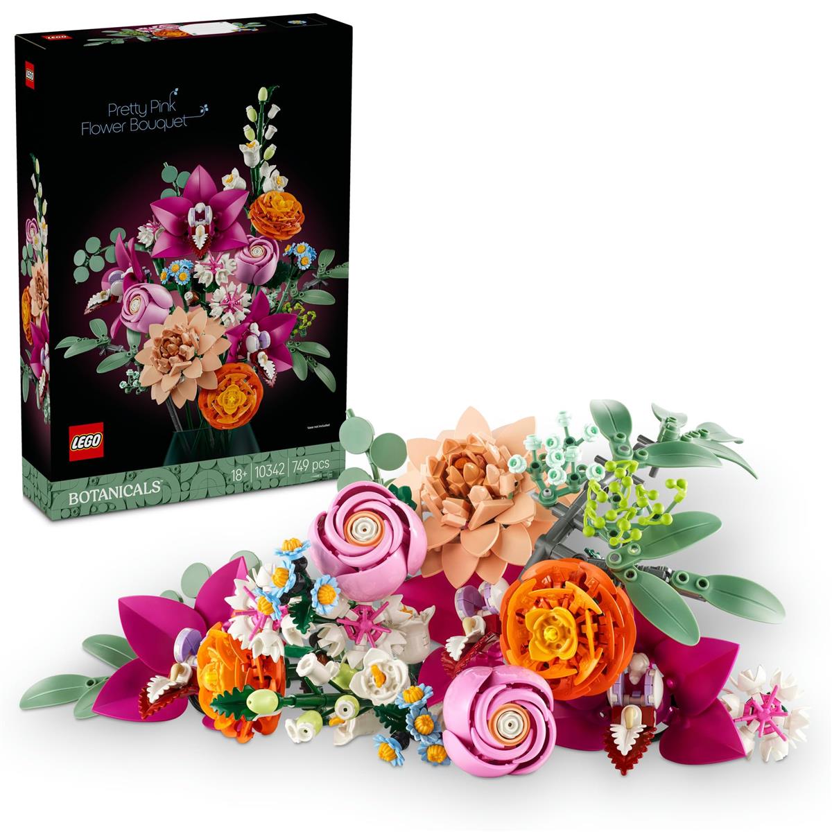 レゴ(LEGO) ボタニカル サクラ色の胸花 手あそび 手あそび 生まれ落ちる日 差し上げ物 立ちはだかる 母の日 父の日 成人男性 成人女性 胸花 造花 飾りつけ 室内装飾 オシャレ 母 父 10342