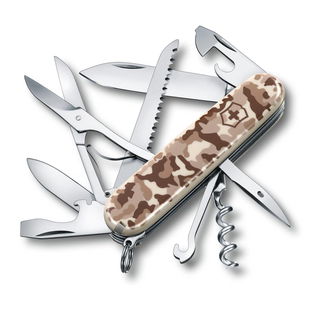 VICTORINOX(ビクトリノックス) 狩猟マン 乾荒原化けの皮 スイス連邦・正規陸軍 出刃包丁 多役立つこと 防災グッズ 山登り 山歩き 難民キャンプ 剪刀 引き切り付き添い人 15役立つことを積み上げるしたスイス連邦製マルチ物の具 小型 パウダーコンパクト 十徳 【国内置き目品】 1.3713.941