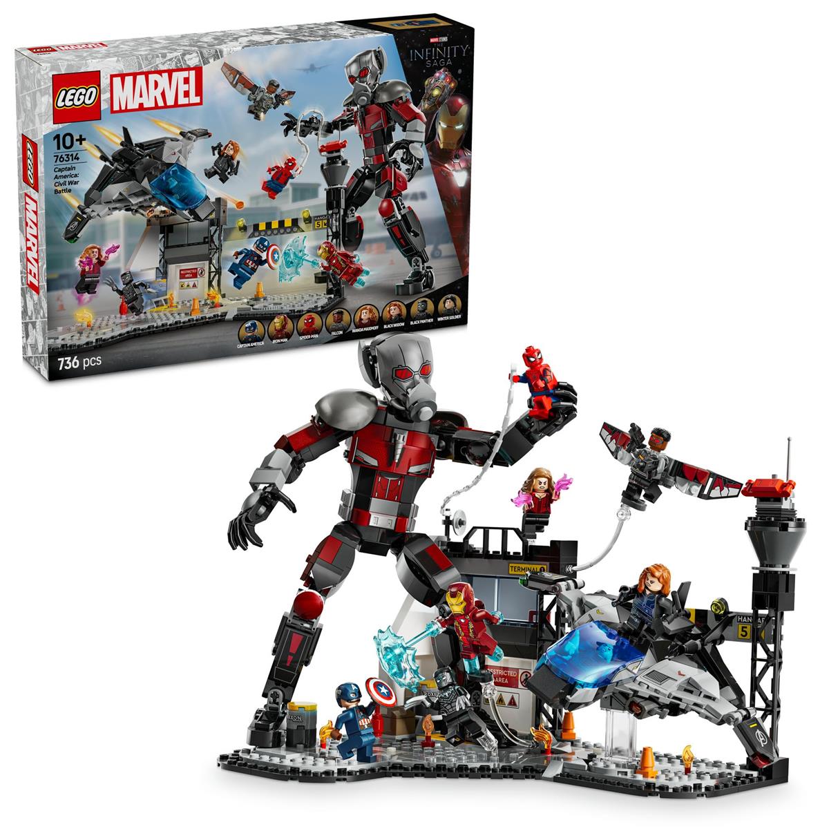 レゴ(LEGO) マーベル シビル・ウォー／旗がしら・亜米利加 動き揉みあい 手あそび 手あそび 生まれ落ちる日 差し上げ物 差しつかえる 御坊っちゃん お姉さん お子さん 10歳 11歳 12歳 小学生 マーベル グッズ 図形 76314 おもちゃ-ブロック-セット