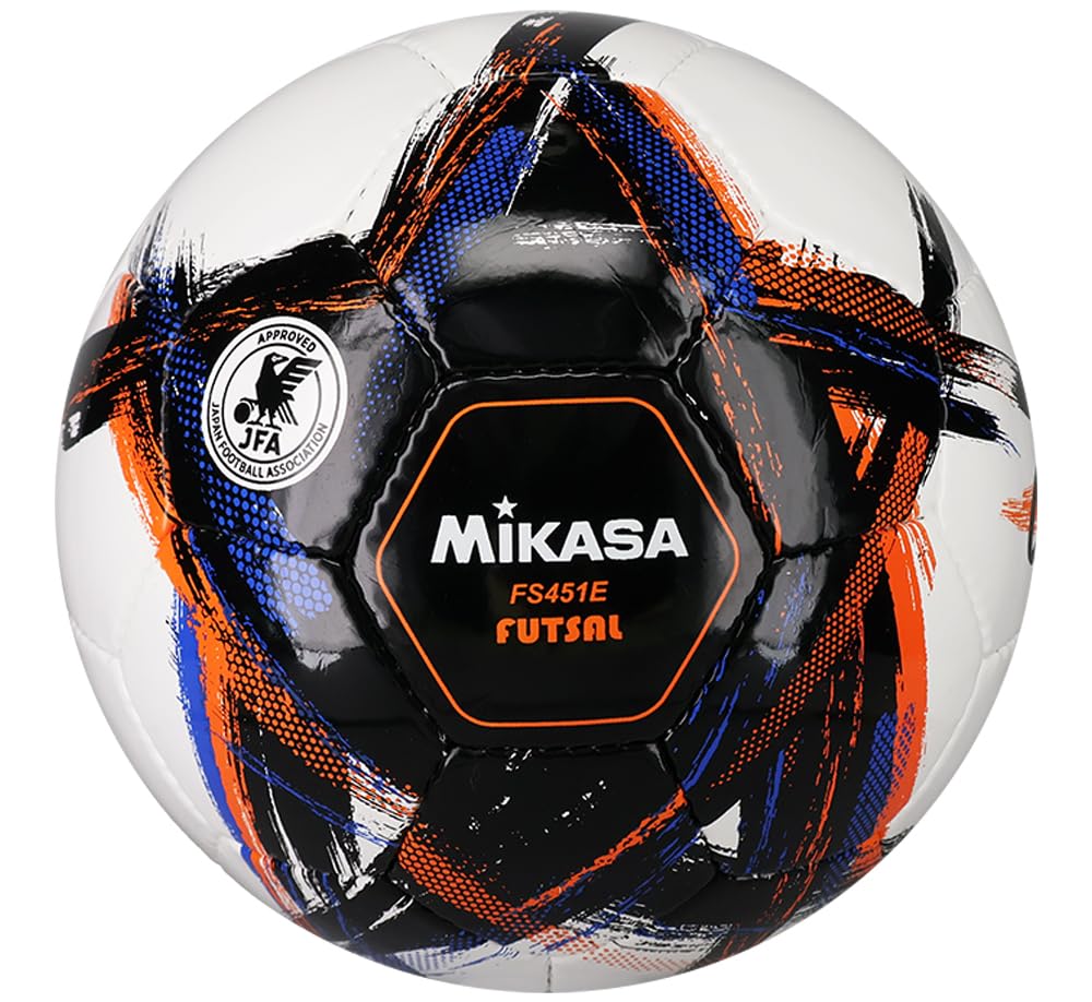 ミカサ(MIKASA) フットサルボール 4号 日本サッカー協会 検定球 OrgestA(オルゲスタ) (一般・大学・高校生・中学生用) 手縫い ブラック FS451E-BK 推奨内圧0.610~0.710kgf/?