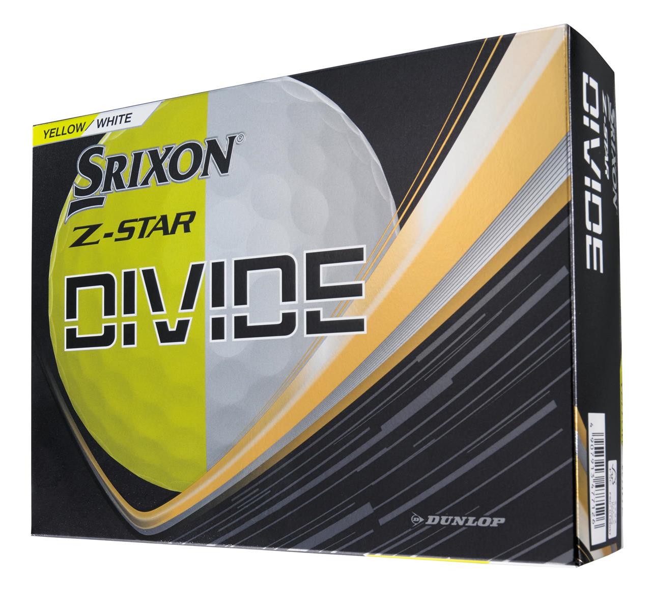 ダンロップゴルフボール SRIXON Z-STAR DIVIDE 2025年模範例 1十二(12個入り口・入口) 白いこと/黄色