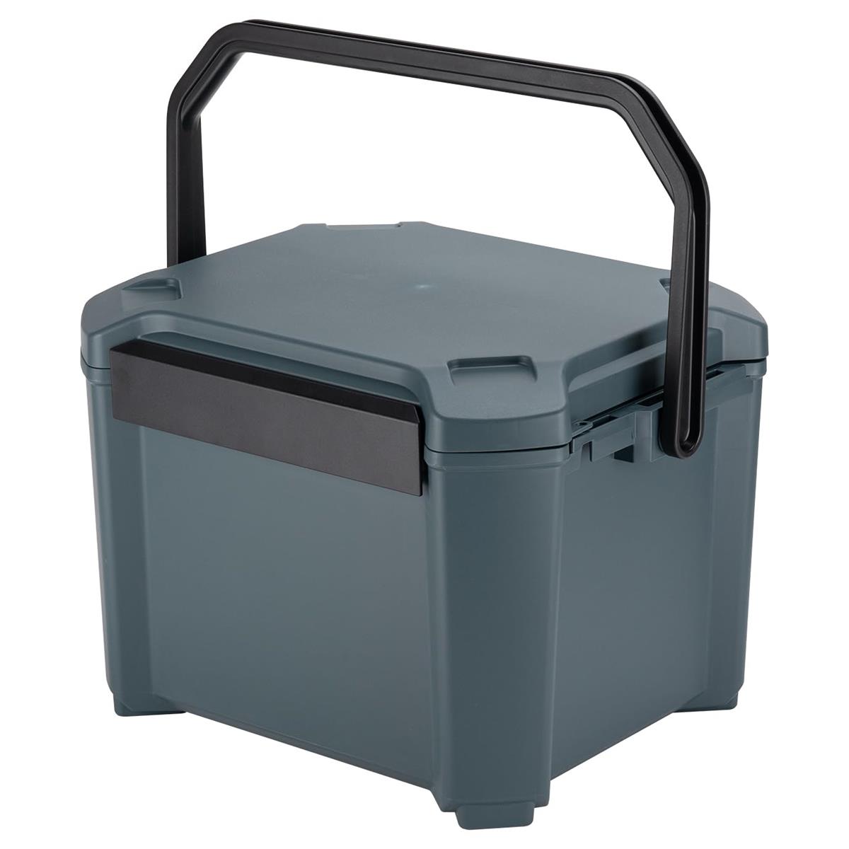 JEJアステージ 座れる 高保冷力 クーラーボックス COREFLUX (コアフラックス) インディゴグレー 26L 日本製[幅500×奥行411×高さ340mm]レジャー スポーツ 部活 アウトドア キャンプ 鍵穴付き お弁当 釣り 仕切板付き 蓋が外せてお手入れ簡単