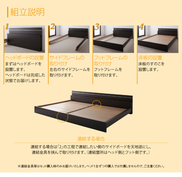 【楽天市場】シングルベッド 親子で寝られる 将来分割できる 連結ベッド 【JointEase】 ジョイント・イース 【フレームのみ】 木製