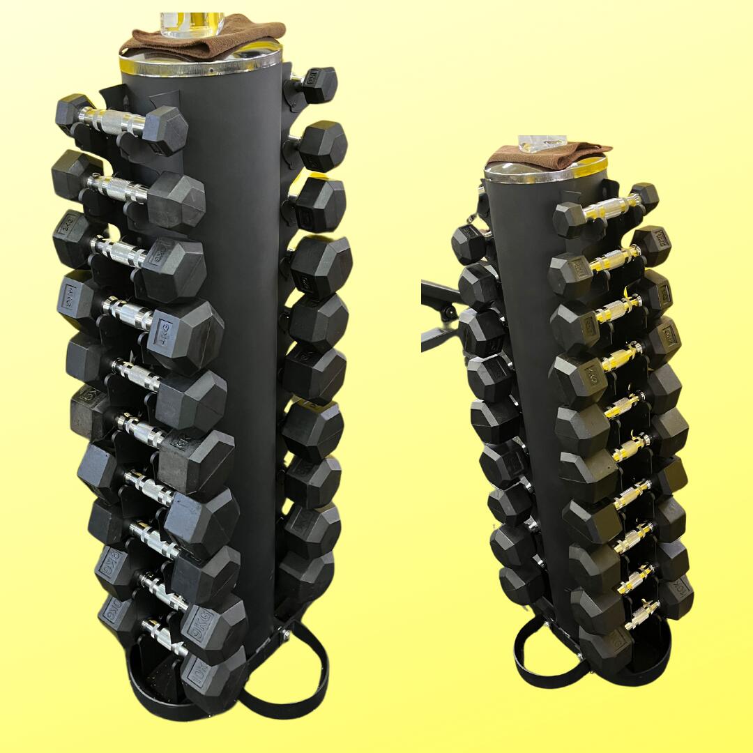 エボルギア ヘックスダンベル&ラックセット トレーニング用品 – EVOLGEAR