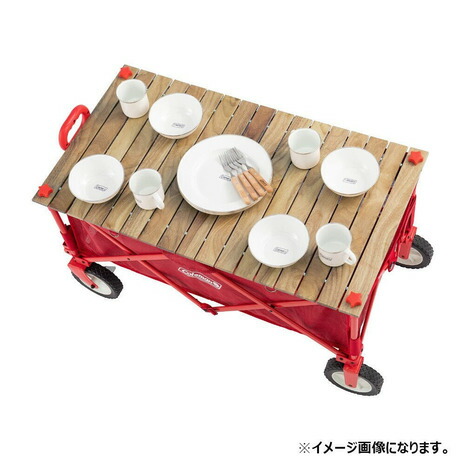 Coleman アウトドア ワゴン ウッド ロールテーブル 木製 コールマン コールマン アウトドアワゴンウッドロールテーブル 2000038129 1