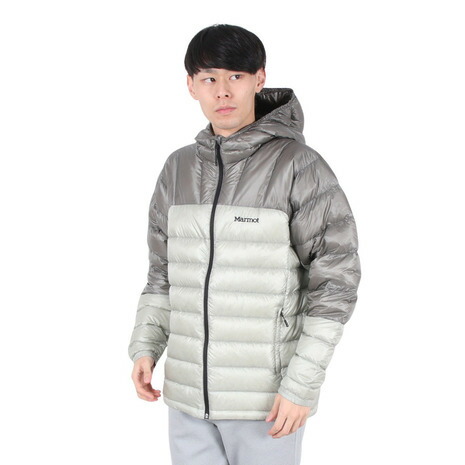 【ポイント最大10倍キャンペーン・要エントリー 4/14 20:00 - 4/17 09:59】マーモット（Marmot）（メンズ）ダウンジャケット アウター デュアルダウンフーディー TSAMD013-GRAY