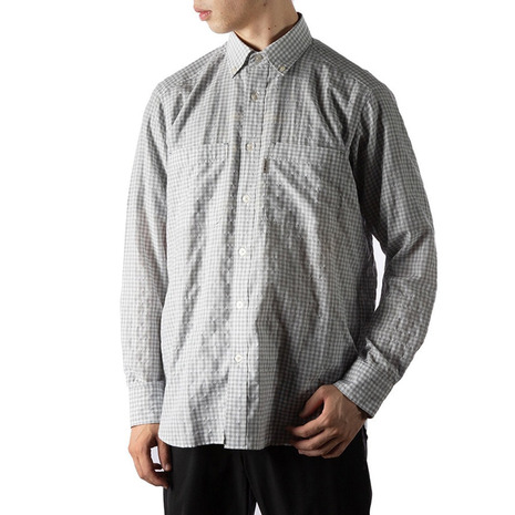 FOX 長袖シャツ グレー ブラック Vintage Fox Black Cotton Graphic Long Sleeve T Shirt Mens