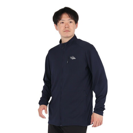 【ポイント最大10倍キャンペーン・要エントリー 4/14 20:00 - 4/17 09:59】POLEWARDS（POLEWARDS）（メンズ）長袖Tシャツ ロンT Fusiondry PP ジップジャケット PW2TJB02 NVY ネイビー