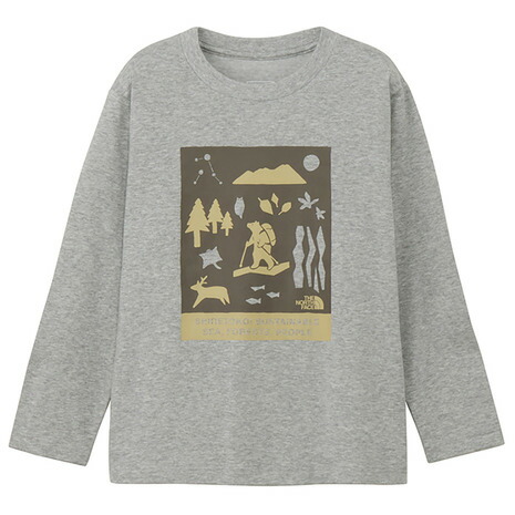 ザ・ノース・フェイス（THE NORTH FACE）（キッズ）ジュニア 長袖Tシャツ ロングスリーブ知床トコティー NTJ82530ST Z