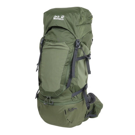 ジャックウルフスキン（JackWolfskin）（メンズ、レディース）バックパック リュック 登山 ハイキング 大型 防災 HIGHLAND TRAIL 55+5 MEN 2010091-4129 カーキ