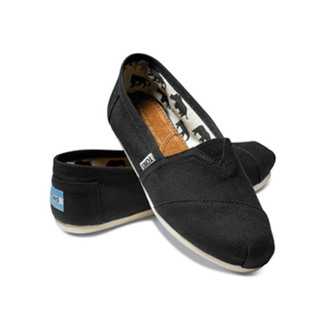 toms black canvas women's classics