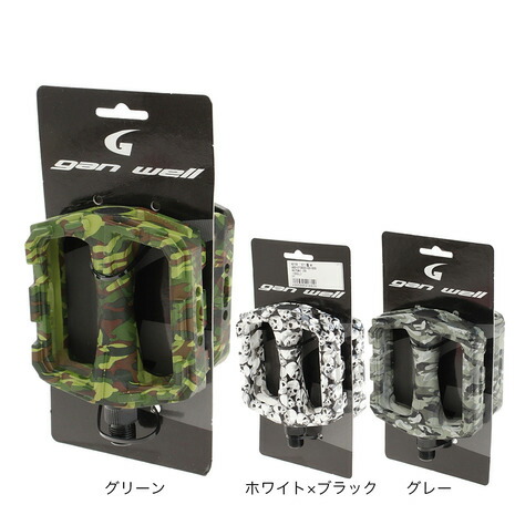 楽天市場】gan well ペダルストラップ (カモ/スカル) 全3色 ガンウェル