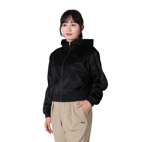 プーマ（PUMA）（レディース）CORE HERITAGE ベロア トラックジャケット 690173 01 BLK