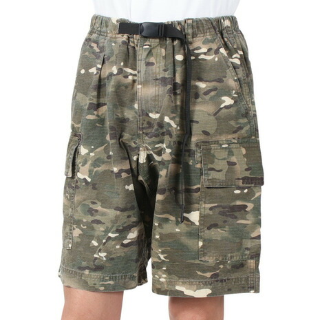 ワイルドシングス（WILD THINGS）（メンズ）高耐久 バイオウォッシュ加工 カモリップ ショートパンツ WT24040AD-CAMO カーキ