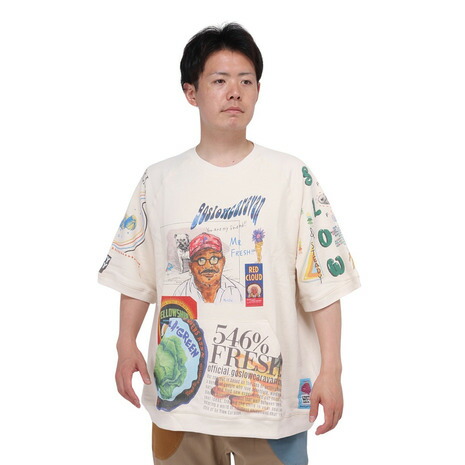 【ポイント最大10倍キャンペーン・要エントリー 4/14 20:00 - 4/17 09:59】ゴースローキャラバン（GOSLOWCARAVAN）（メンズ、レディース）インレイ 落書きMIXラグランTシャツ 322603 NTL