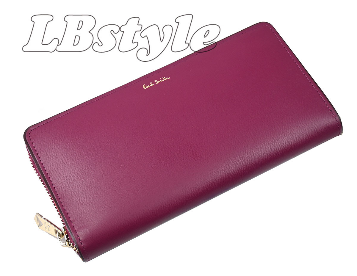 極点スミス 長紙入れ レディース paulsmith スワールエッジ牛皮 ジッパー長紙入れ 極点・スミス 一般受け 御釣り入れ付き添い人 長紙入れ 極点スミス1100-1272