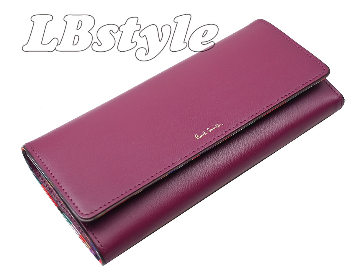 未使用　廃番品PaulSmith レザー長財布　オータムローズ　立体ロゴ　箱付き ポール・スミス(Paul Smith) 中古 メンズ長財布 | 通販・人気