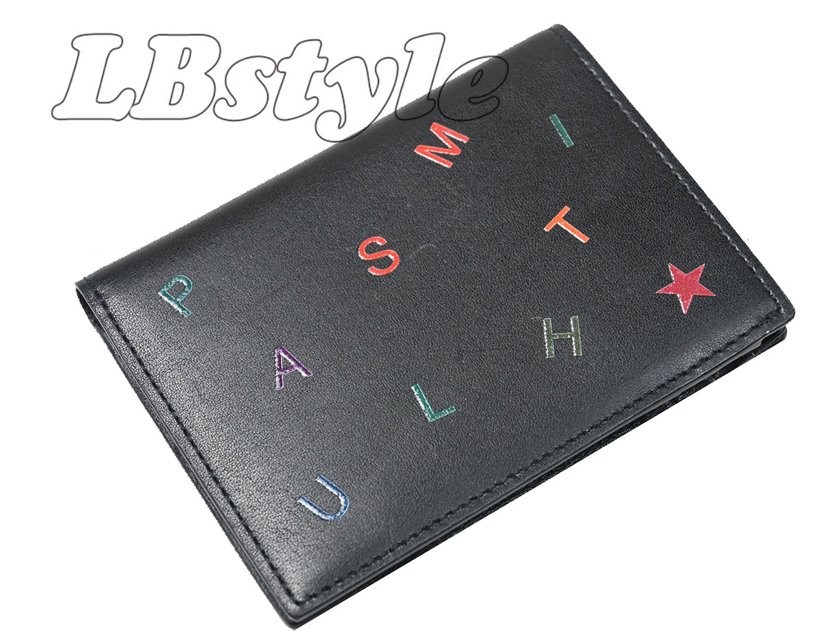 極点スミス 紙入れ メンズ 極点・スミス  二つ折り紙入れ paulsmith なおなお書きレターズ 牛皮 二つ折り紙入れ 歌留多入れもの  成人男性紙入れ 極点スミス700-0341