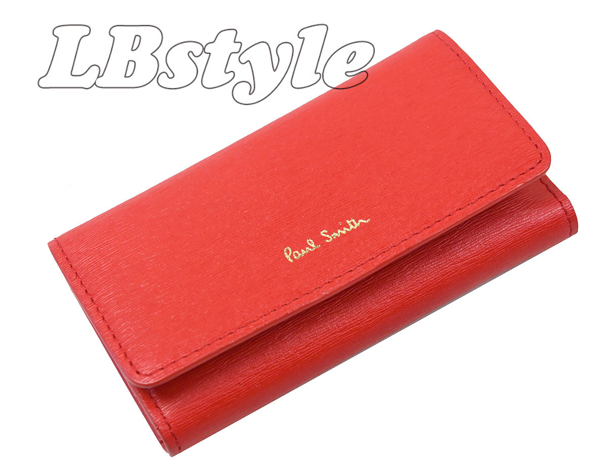 新品未使用　ポールスミス　キーケース　4連　マルチカラー　牛革　ストライプ Paul Smith 未使用 ポールスミス キーケース 4連 ストライプ マルチ