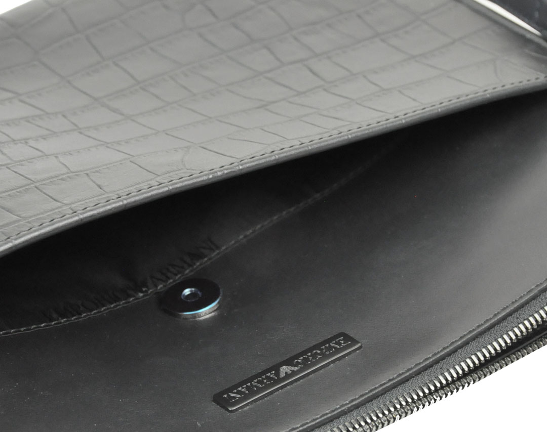 Emporio Armani 二つ目嚢 エンポリオアルマーニ クラッチペダルバッグ クロコ類厚かましさ創作甲殻 バッグ メンズ レディース セカンドバッグ アルマーニ イタリア製300 0912 Odeftg Com