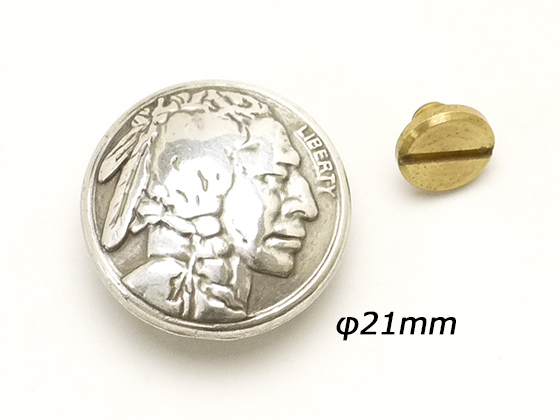 楽天市場】旭日50銭銀貨コンチョ 銀800銅200 φ27.2mm 1ヶ ネジ式