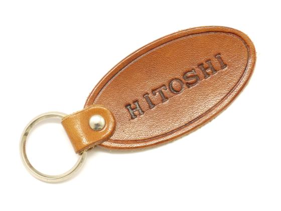 [100ヶセット]楕円キーホルダーキット 無地 3.5x7.3cm(本体部) 100ヶ【送料無料】 [レザークラフトぱれっと] レザークラフトまとめ買い（業販） キットまとめ売り｜レザークラフト材料専門店ぱれっと