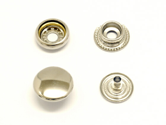 【箱売り】ジャンパーホック 小 ニッケル φ13mm｜足の長さ5mm 250ヶ【送料無料】 [レザークラフトぱれっと] レザークラフトまとめ買い（業販） ジャンパーホック箱売り