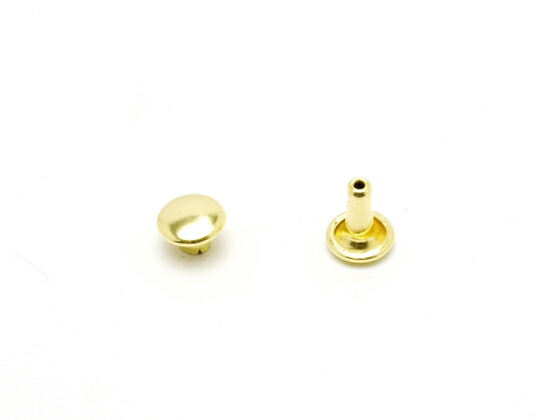 【箱売り】両面カシメ 中 足長 茶 φ9mm｜足の長さ9.5mm 1000ヶ【送料無料】 [レザークラフトぱれっと] レザークラフトまとめ買い（業販） カシメ箱売り