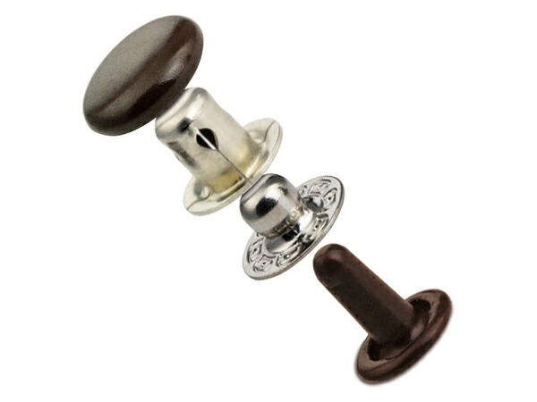 【大袋】セグマスナップ 茶 φ10mm 1000ヶ【送料無料】 [レザークラフトぱれっと] レザークラフト金具 ジャンパーホック｜レザークラフト材料専門店ぱれっと