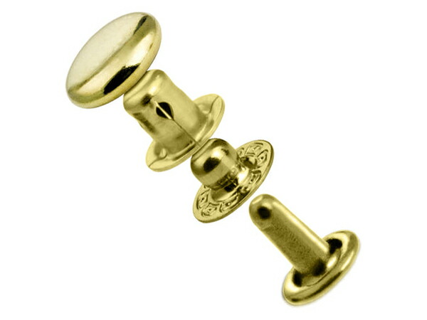 【大袋】セグマスナップ ゴールド φ10mm 1000ヶ【送料無料】 [レザークラフトぱれっと] レザークラフト金具 ジャンパーホック｜レザークラフト材料専門店ぱれっと