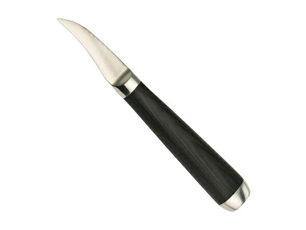 ダマスカストリムナイフ カーブ 全長170mm×刃渡り54mm【送料無料】 [レザークラフトぱれっと] レザークラフト工具 カッター ハサミ 革包丁