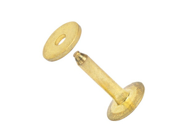 楽天市場】ワッシャーリベット 真鍮製 大 特長 頭径11.8mm×足1