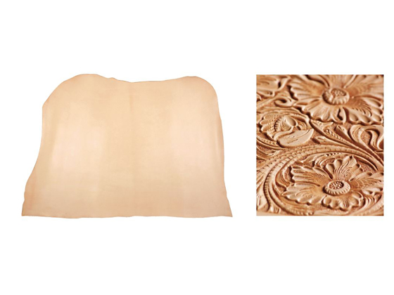 牛　ヌメ革　ナチュラル（生成り）1.9㎜前後・116デシ　国産 [ 1m単位 ] ヌメ革生成ステッチテープ 20mm幅 牛革本革