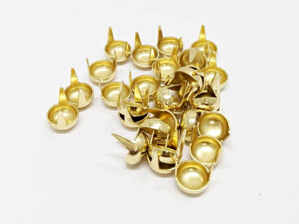 楽天市場】スタッズ丸(割りあし付） ニッケル φ6mm 30ヶ【メール便選択